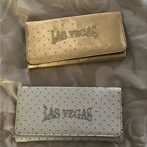 Las Vegas Gold and Silver Wallet Check/Card Holder